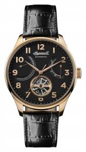 Ingersoll 1892 I04602 Mens The Hawley Movement Automatic Case Stainless Steel Dial Black Strap Leather Black Matt