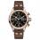 Ingersoll I02201 Mens Watch The Armstrong Automatic Stainless Steel Polished Dial Black Strap Strap  Color  Brown