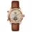 Ingersoll I00901 Mens Watch The New England Automatic Stainless Steel Polished Dial Cream Strap Strap  Color  Brown